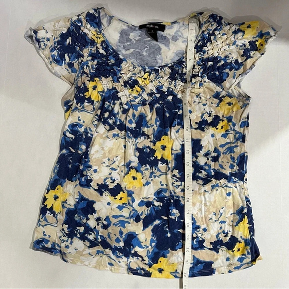 Style&Co Shirt Floral short sleeve top size Small - Picture 6 of 6